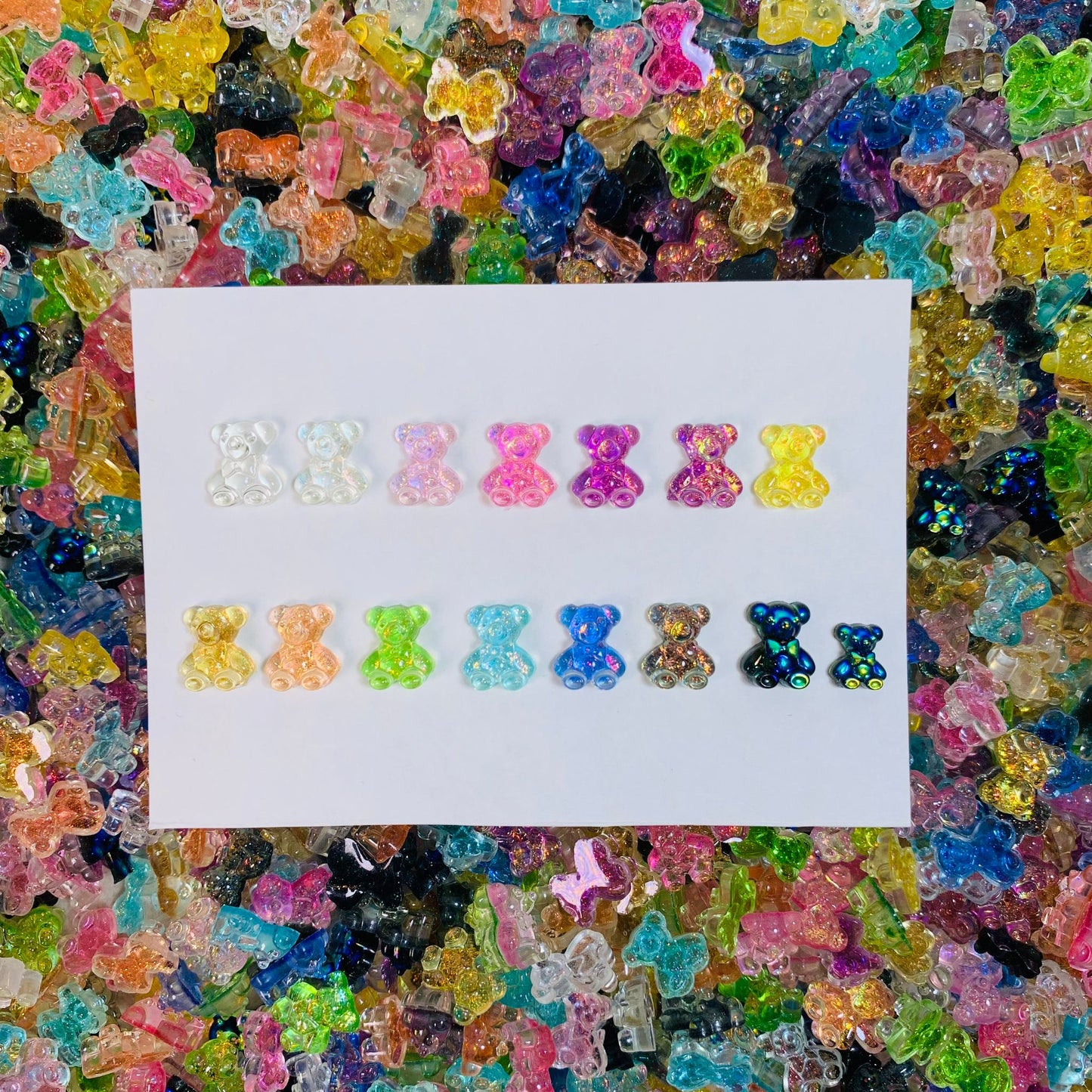 【B21】Glitter Teddy Bear Resin Mix