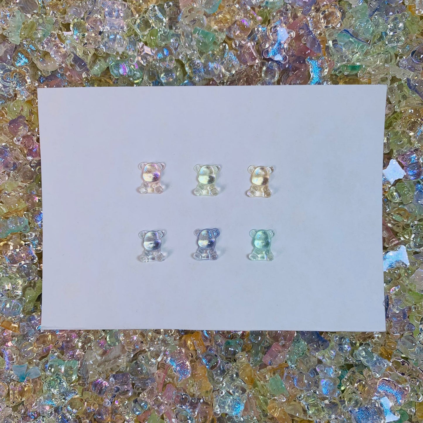 【B22】Sitting Cat Eyes Bear Resin Mix