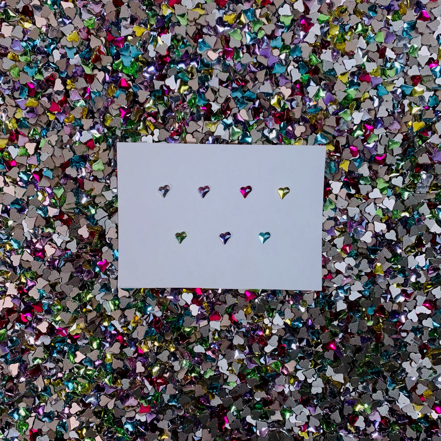 【K1】Mini Flatback Crooked Heart K9 Crystal Mix