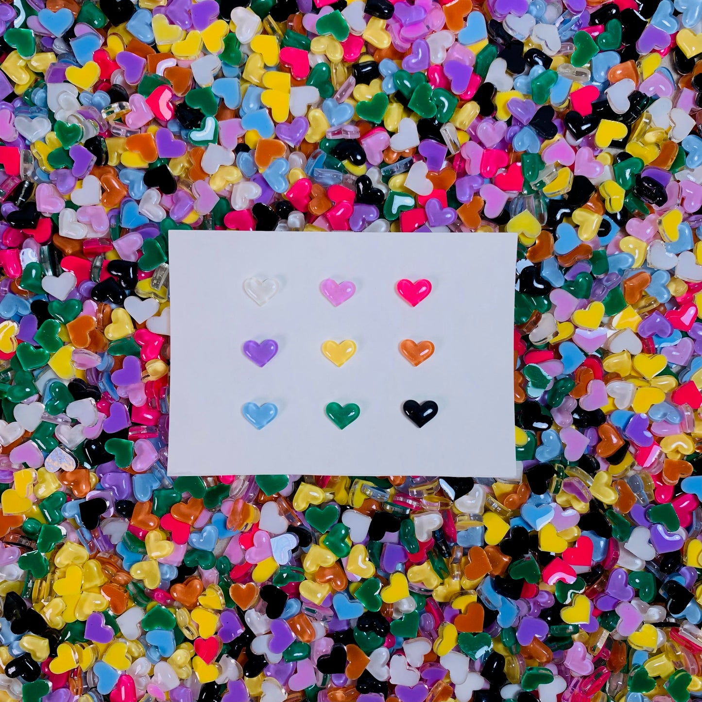 【B15】Colourful Heart Shape Resin Mix